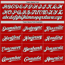 Load image into Gallery viewer, Custom Red Black-Yellow Authentic Split Fashion Baseball Jersey