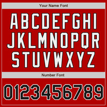 Load image into Gallery viewer, Custom Red Black-Yellow Authentic Split Fashion Baseball Jersey