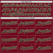 Load image into Gallery viewer, Custom Crimson Black-Cream Authentic Split Fashion Baseball Jersey