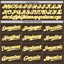 Load image into Gallery viewer, Custom Brown Gold-Gray Authentic Split Fashion Baseball Jersey