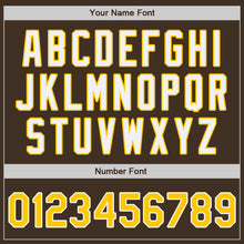 Load image into Gallery viewer, Custom Brown Gold-Gray Authentic Split Fashion Baseball Jersey