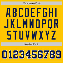 Load image into Gallery viewer, Custom Yellow Navy Gray-White Authentic Split Fashion Baseball Jersey