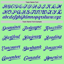 Load image into Gallery viewer, Custom Pea Green Royal-White Authentic Split Fashion Baseball Jersey