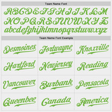 Load image into Gallery viewer, Custom White Neon Green-Pink Authentic Split Fashion Baseball Jersey