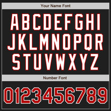Load image into Gallery viewer, Custom Black Red-Gray Authentic Split Fashion Baseball Jersey