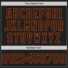 Load image into Gallery viewer, Custom Black Black White-Orange Authentic Split Fashion Baseball Jersey