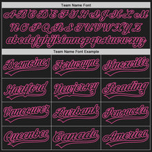 Load image into Gallery viewer, Custom Black Black White-Pink Authentic Split Fashion Baseball Jersey