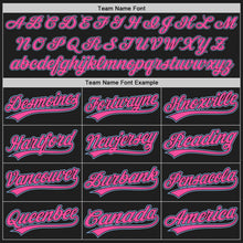 Load image into Gallery viewer, Custom Black Pink White-Light Blue Authentic Split Fashion Baseball Jersey