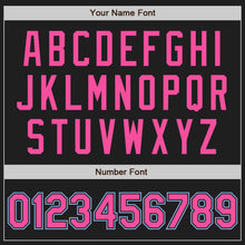 Load image into Gallery viewer, Custom Black Pink White-Light Blue Authentic Split Fashion Baseball Jersey