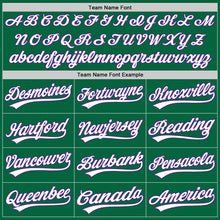 Load image into Gallery viewer, Custom Kelly Green Purple-Yellow Authentic Split Fashion Baseball Jersey