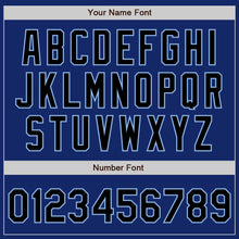 Load image into Gallery viewer, Custom Royal Black White-Light Blue Authentic Split Fashion Baseball Jersey