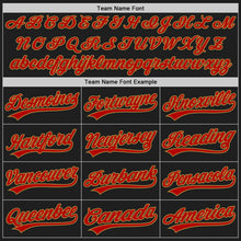 Load image into Gallery viewer, Custom Black Red White-Old Gold Authentic Split Fashion Baseball Jersey