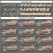 Load image into Gallery viewer, Custom Steel Gray Vintage USA Flag-Cream Authentic Baseball Jersey