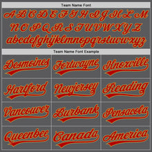 Load image into Gallery viewer, Custom Steel Gray Red-Old Gold Authentic Baseball Jersey