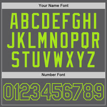 Load image into Gallery viewer, Custom Steel Gray Neon Green Authentic Baseball Jersey