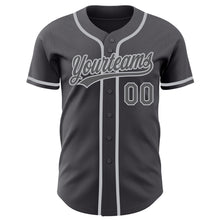Load image into Gallery viewer, Custom Steel Gray Gray Authentic Baseball Jersey