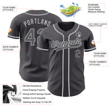 Load image into Gallery viewer, Custom Steel Gray Gray Authentic Baseball Jersey