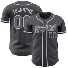Load image into Gallery viewer, Custom Steel Gray Gray Authentic Baseball Jersey