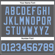 Load image into Gallery viewer, Custom Steel Gray Light Blue Authentic Baseball Jersey