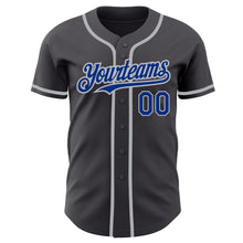 Load image into Gallery viewer, Custom Steel Gray Royal-Gray Authentic Baseball Jersey