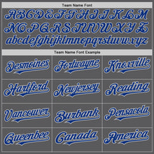 Load image into Gallery viewer, Custom Steel Gray Royal-Gray Authentic Baseball Jersey