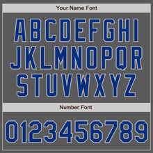 Load image into Gallery viewer, Custom Steel Gray Royal-Gray Authentic Baseball Jersey
