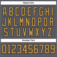 Load image into Gallery viewer, Custom Steel Gray Old Gold-Black Hockey Lace Neck Jersey