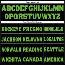 Load image into Gallery viewer, Custom Black Neon Green Fleece Jogger Sweatpants