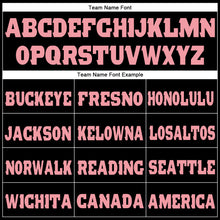 Load image into Gallery viewer, Custom Black Medium Pink Fleece Jogger Sweatpants