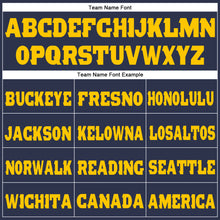 Load image into Gallery viewer, Custom Navy Gold Fleece Jogger Sweatpants