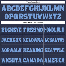 Load image into Gallery viewer, Custom Navy Light Blue Fleece Jogger Sweatpants