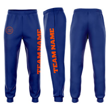 Load image into Gallery viewer, Custom Royal Orange Fleece Jogger Sweatpants