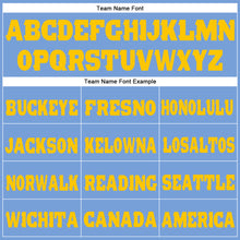 Load image into Gallery viewer, Custom Light Blue Gold Fleece Jogger Sweatpants