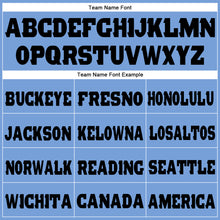 Load image into Gallery viewer, Custom Light Blue Black Fleece Jogger Sweatpants