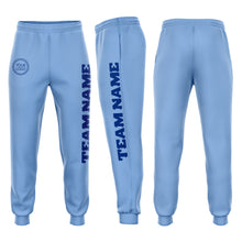 Load image into Gallery viewer, Custom Light Blue Royal Fleece Jogger Sweatpants