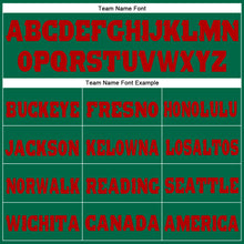 Load image into Gallery viewer, Custom Kelly Green Red Fleece Jogger Sweatpants