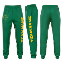 Load image into Gallery viewer, Custom Kelly Green Gold Fleece Jogger Sweatpants