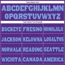 Load image into Gallery viewer, Custom Purple Light Blue Fleece Jogger Sweatpants