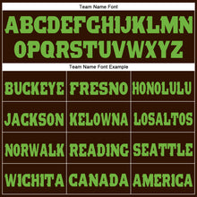 Load image into Gallery viewer, Custom Brown Neon Green Fleece Jogger Sweatpants