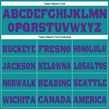 Load image into Gallery viewer, Custom Aqua Purple Fleece Jogger Sweatpants