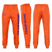 Load image into Gallery viewer, Custom Orange Purple Fleece Jogger Sweatpants