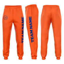 Load image into Gallery viewer, Custom Orange Royal Fleece Jogger Sweatpants