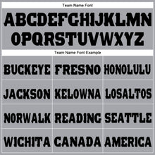 Load image into Gallery viewer, Custom Gray Black Fleece Jogger Sweatpants