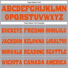 Load image into Gallery viewer, Custom Gray Orange Fleece Jogger Sweatpants