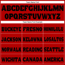 Load image into Gallery viewer, Custom Red Black Fleece Jogger Sweatpants