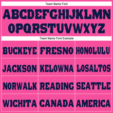 Load image into Gallery viewer, Custom Pink Navy Fleece Jogger Sweatpants