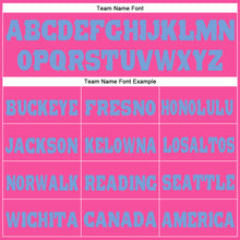 Load image into Gallery viewer, Custom Pink Light Blue Fleece Jogger Sweatpants