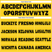 Load image into Gallery viewer, Custom Gold Black Fleece Jogger Sweatpants