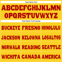 Load image into Gallery viewer, Custom Gold Red Fleece Jogger Sweatpants