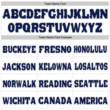 Load image into Gallery viewer, Custom White Navy Fleece Jogger Sweatpants